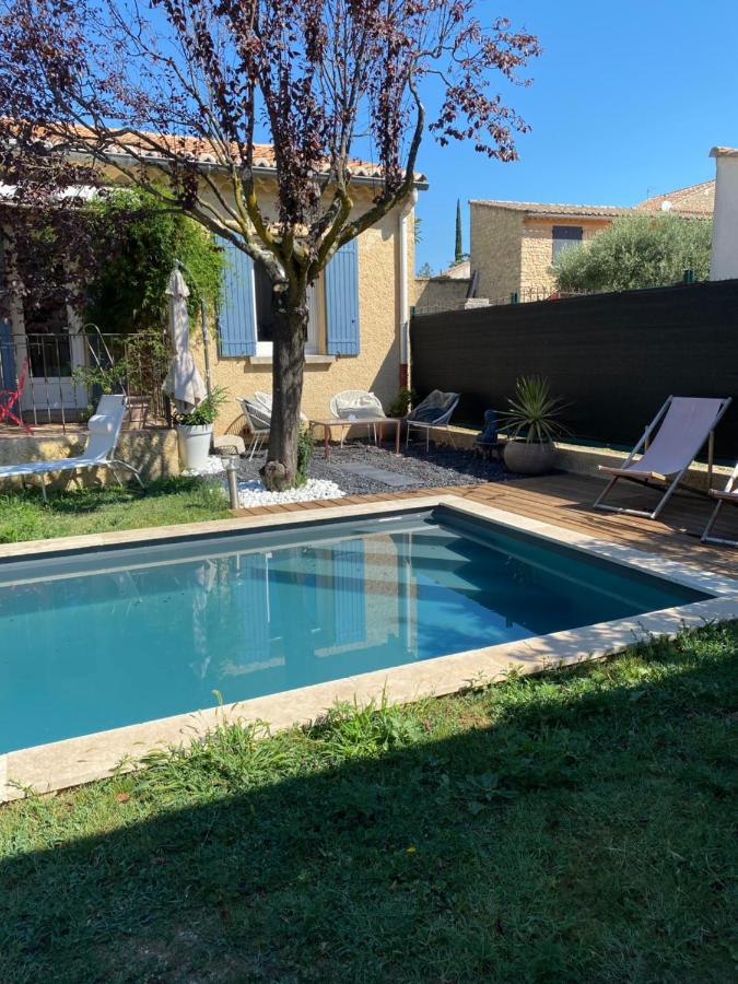 Gite Lou Sabai Au Pied Des Dentelles De Montmirail, Piscine Partagee Aubignan Exteriér fotografie